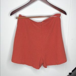 Lush Shorts - LUSH Burnt Orange Linen High-Waisted Shorts Lush Shorts - LUSH Burnt Orange Linen High-Waisted Shorts